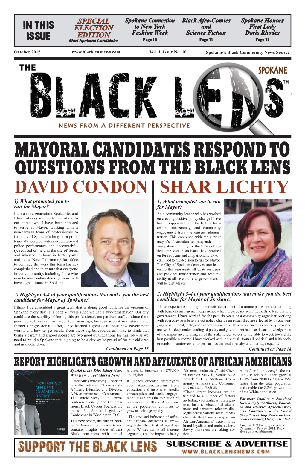 Mayoral Candidates Respond To