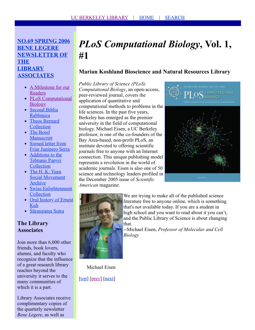 Plos Computational Biology, Vol. 1, #1.Pdf