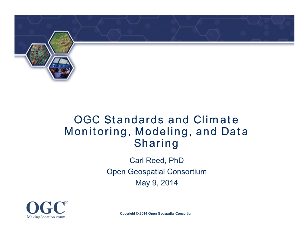 OGC Standards and Climate Monitoring, Modeling, and Data