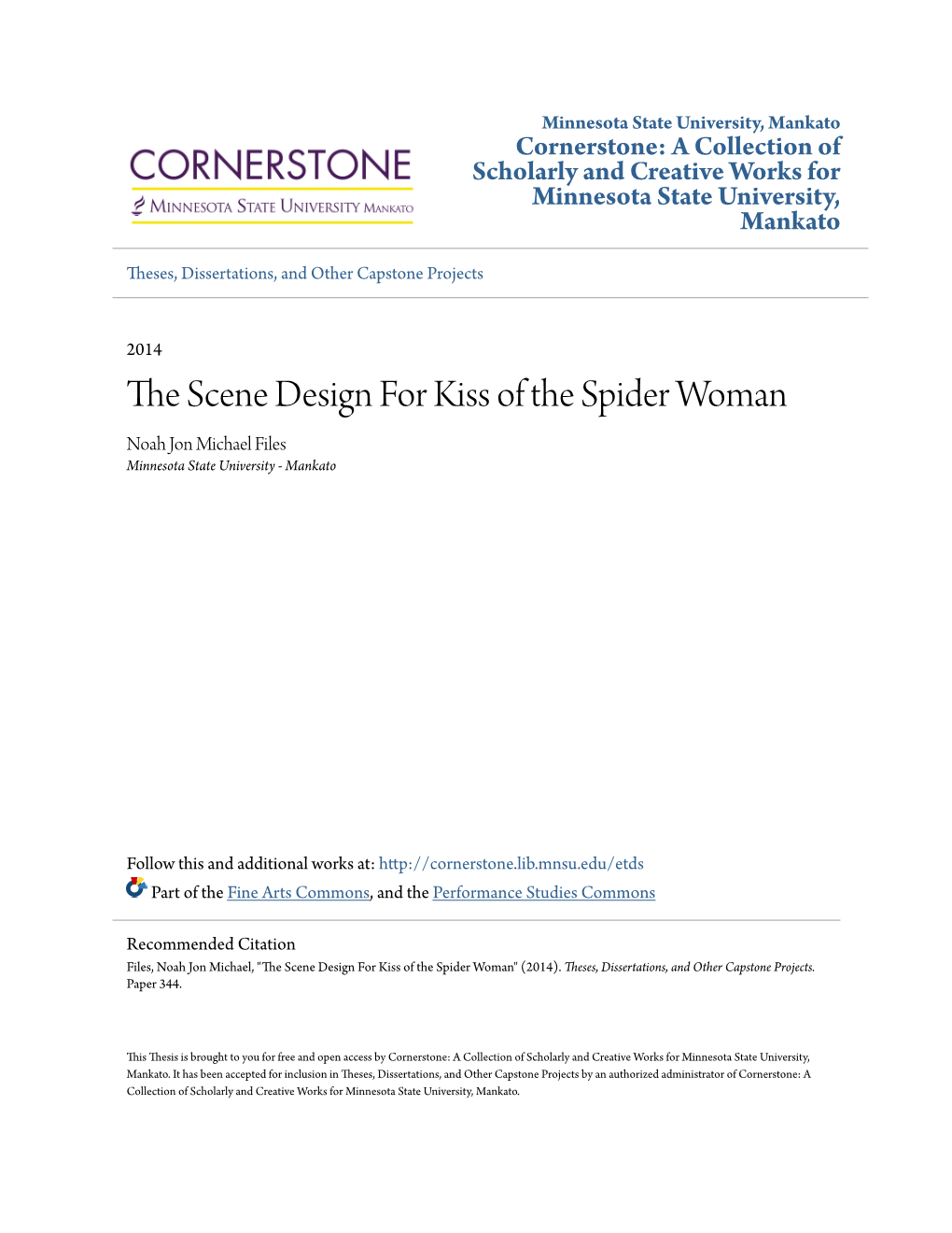 The Scene Design for Kiss of the Spider Woman