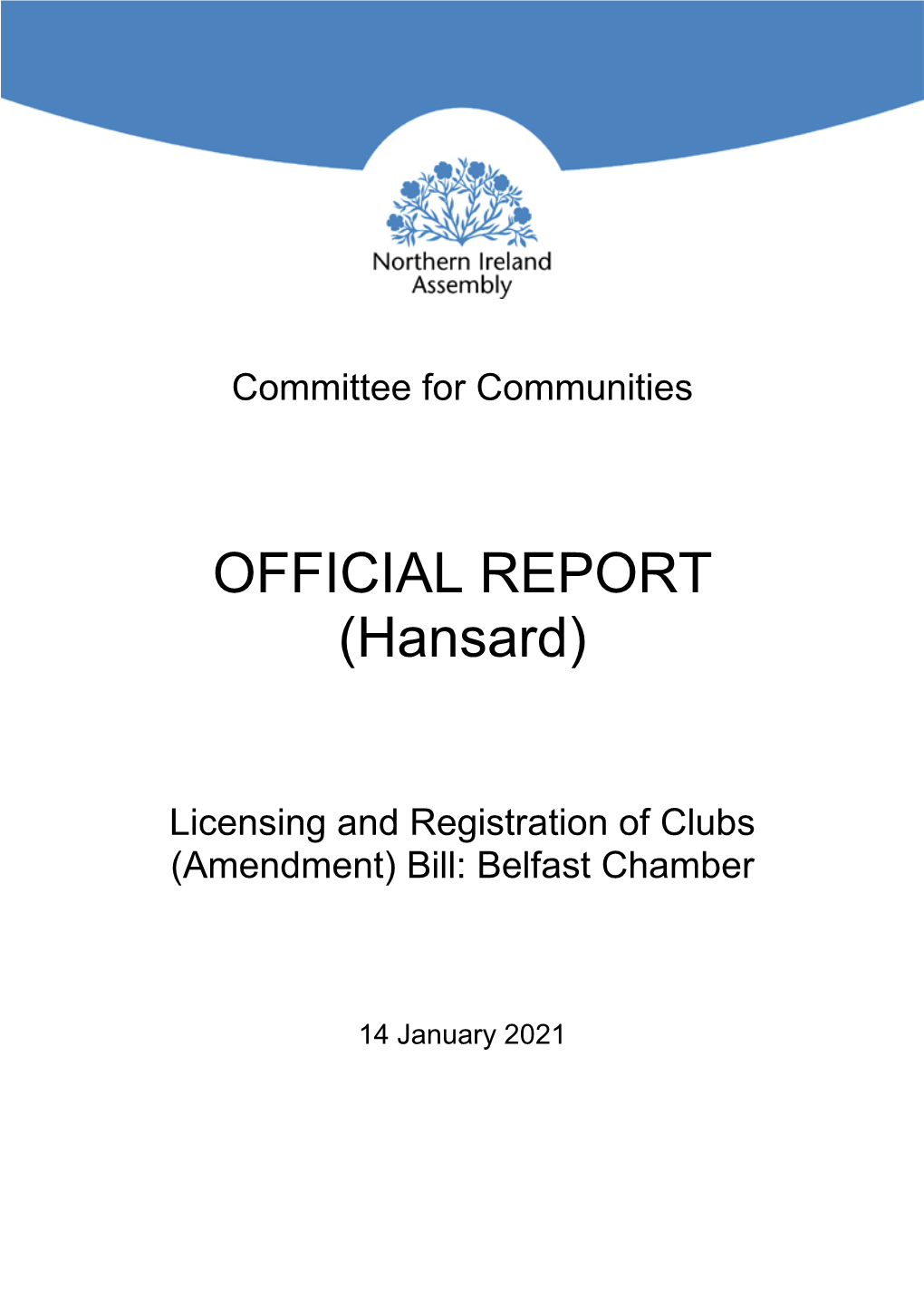 OFFICIAL REPORT (Hansard)