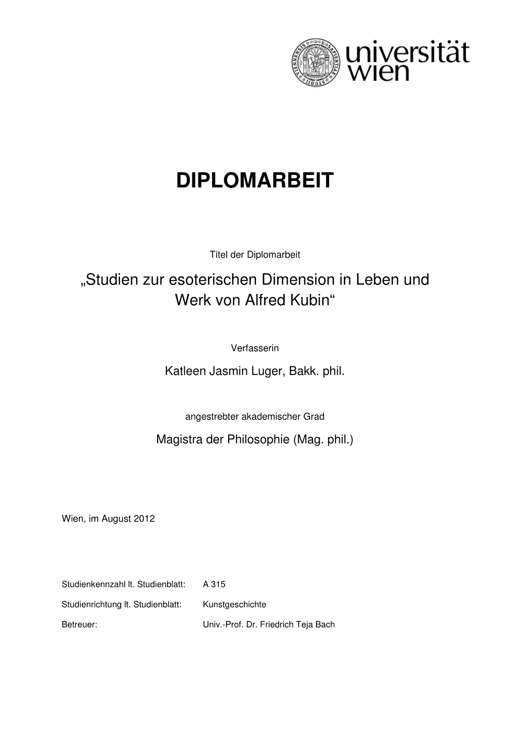 Diplomarbeit Katleen Luger