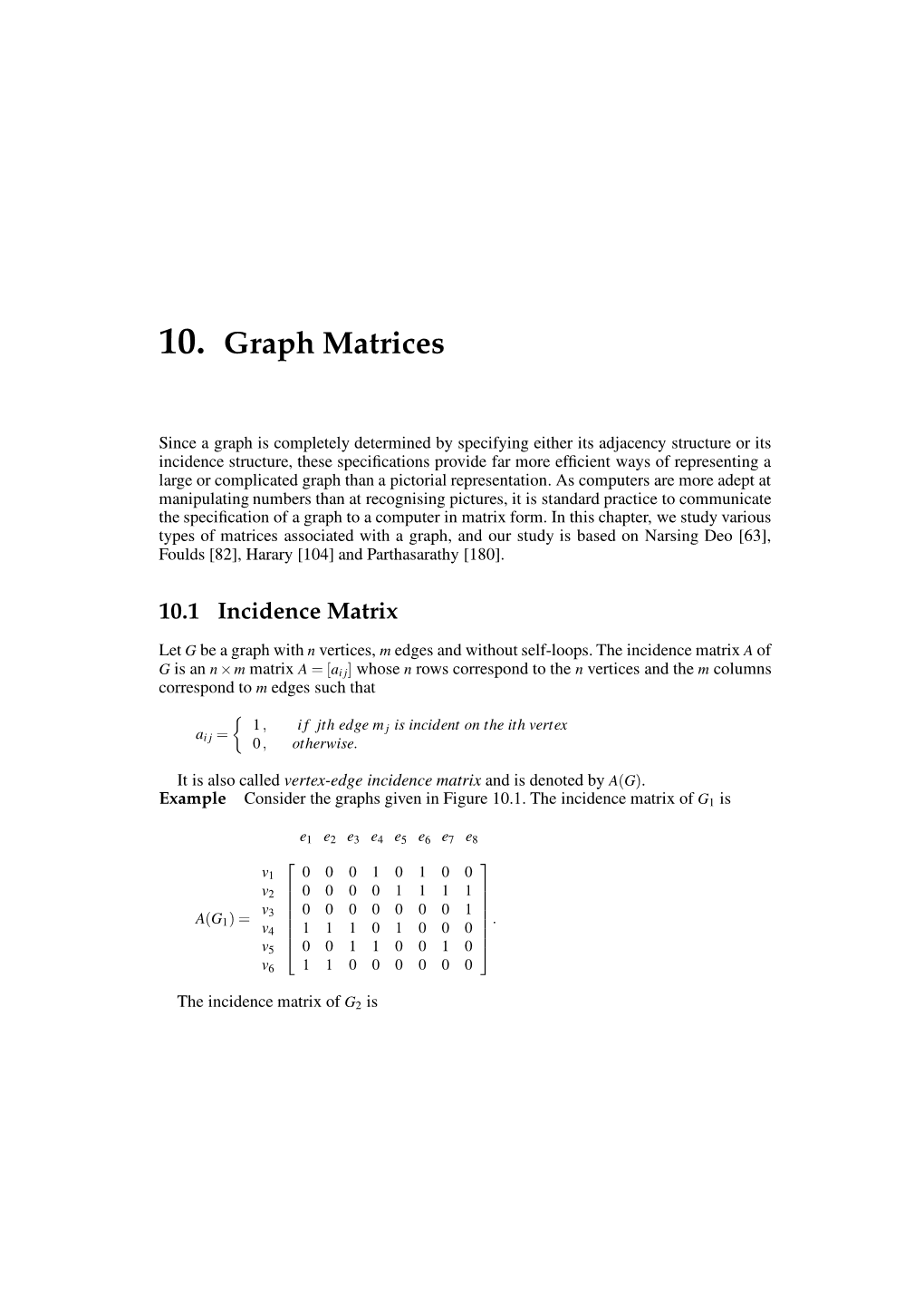 10. Graph Matrices