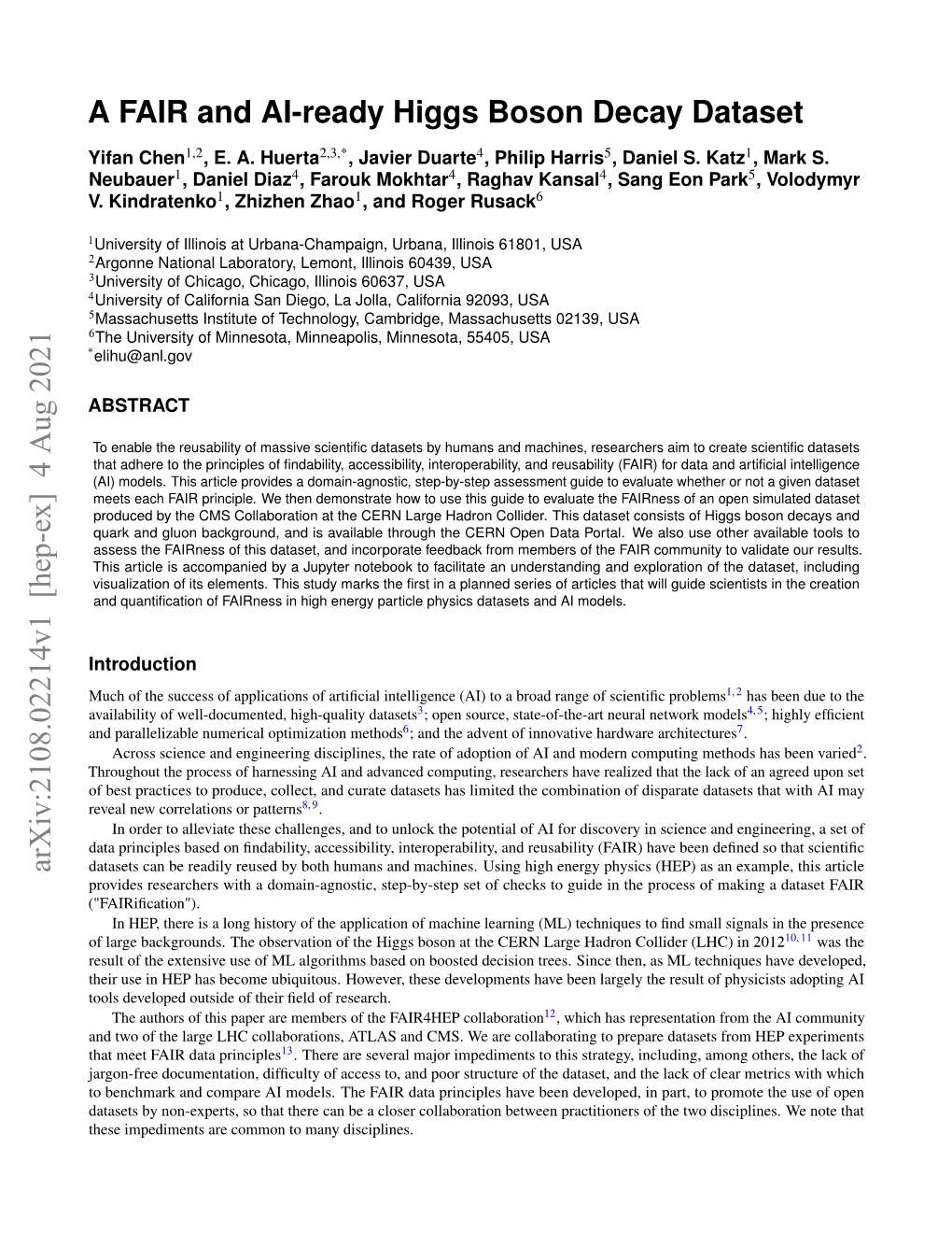 A FAIR and AI-Ready Higgs Boson Decay Dataset