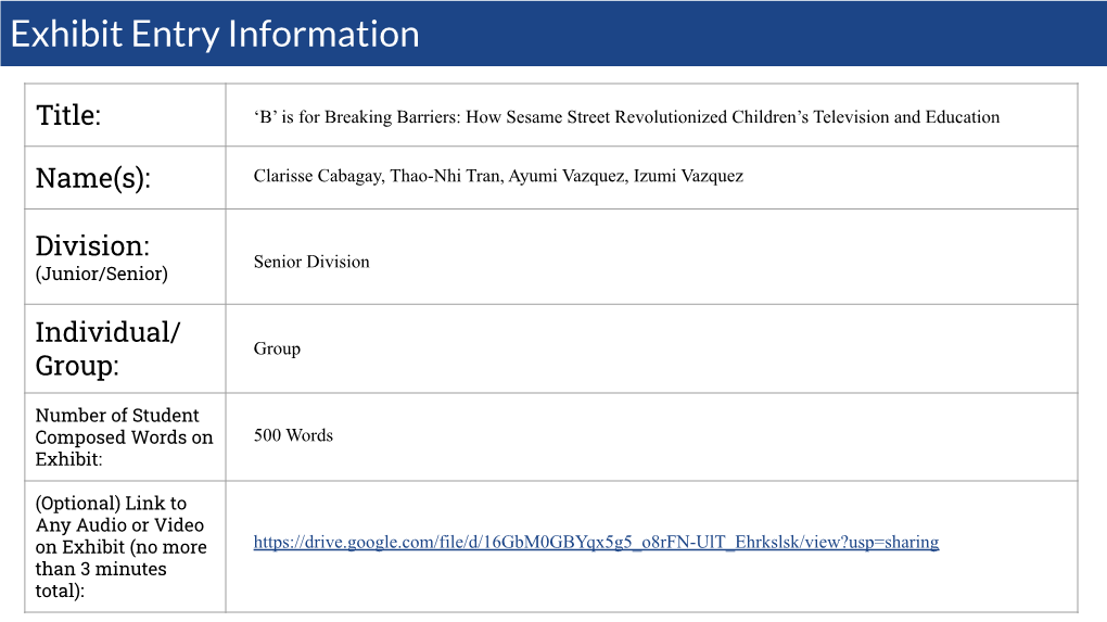 Is for Breaking Barriers: How Sesame Street Revolutionized Children’S Television and Education