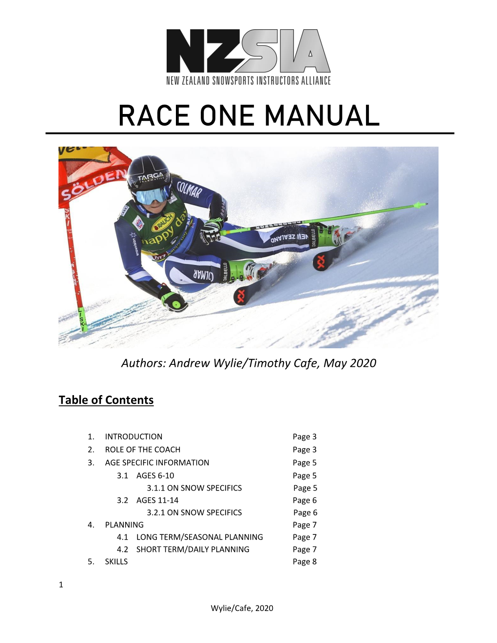 Race One Manual