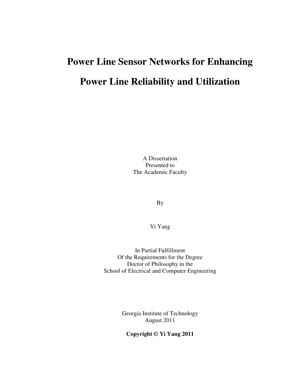 Power Line Sensor Networks for Enhancing Power