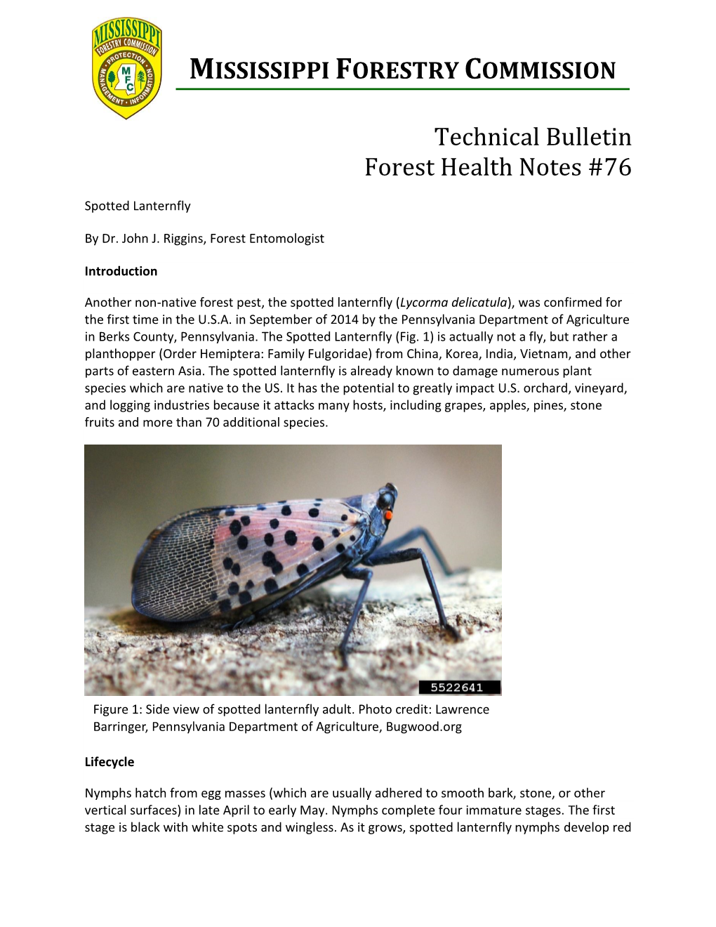 Technical Bulletin Forest Health Notes #76