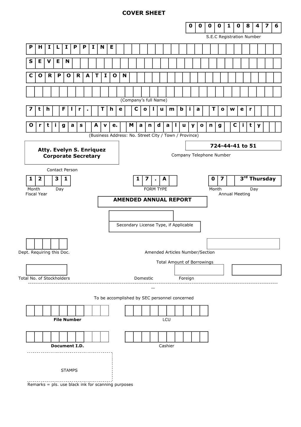 PSC 2012 Amended Annual Report 17-A PSE for Website