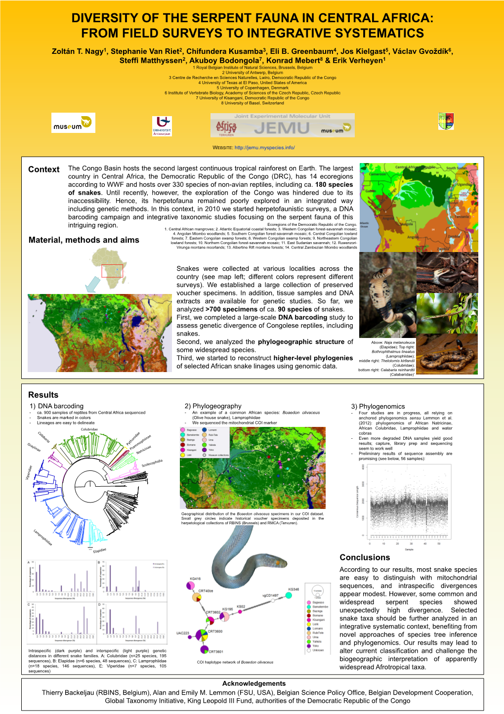 The Diversity of the Serpent Fauna in Central Africa: from Field Surveys To