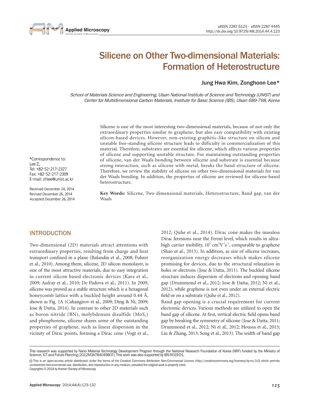 Silicene on Other Two-Dimensional Materials: Formation of Heterostructure