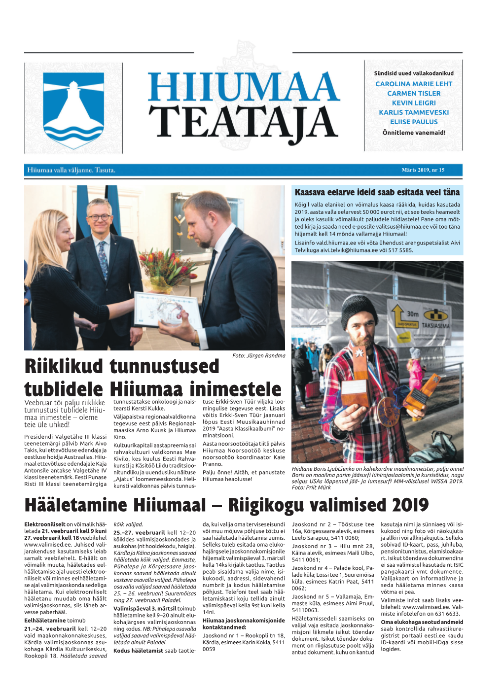 Hiiumaa Teataja Nr 15 – Märts 2019