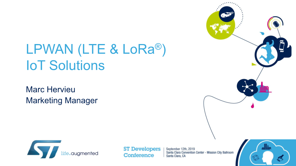 LPWAN (LTE & Lora) Iot Solutions from ST