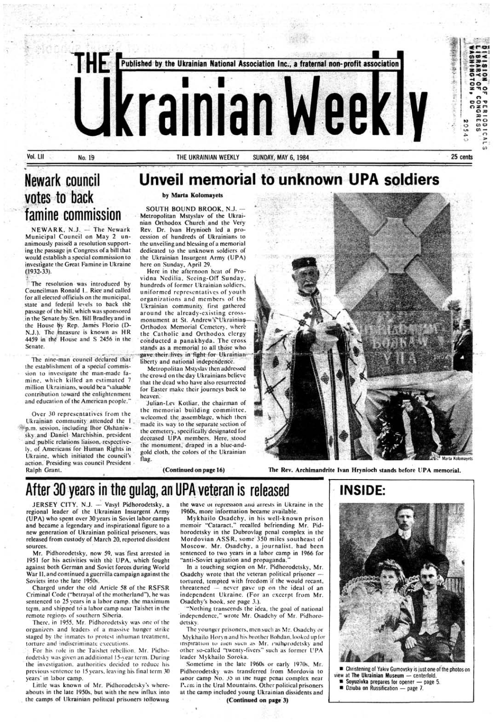 The Ukrainian Weekly 1984