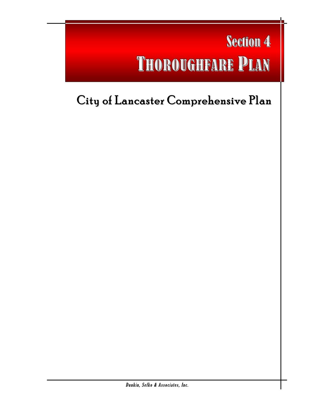 Thoroughfare Plan