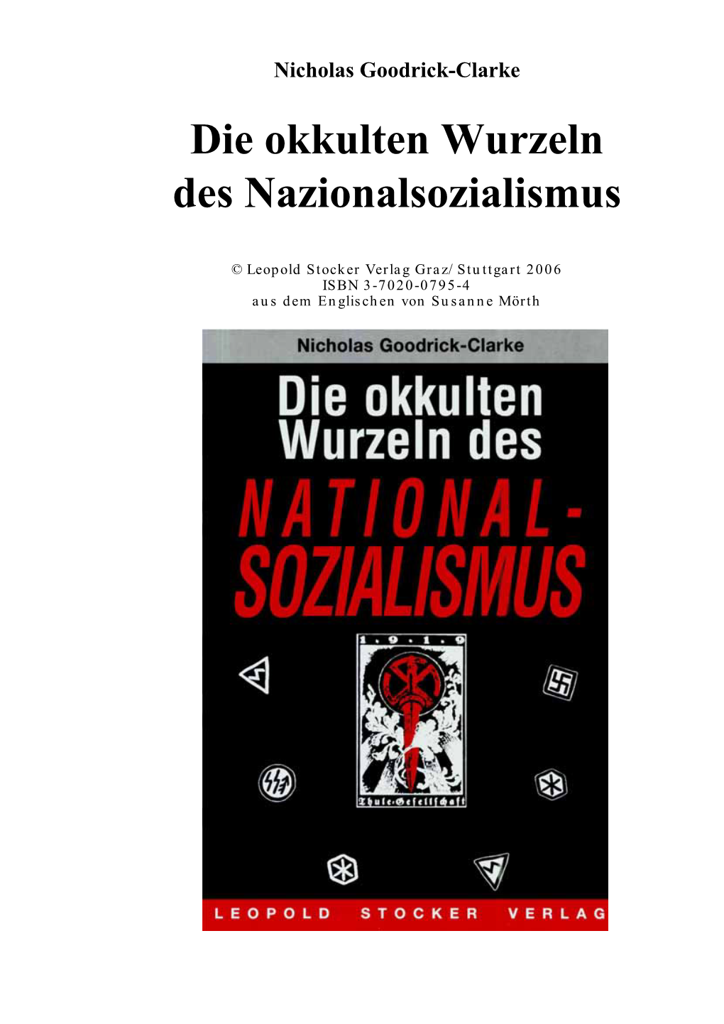 Die Okkulten Wurzeln Des Nazionalsozialismus