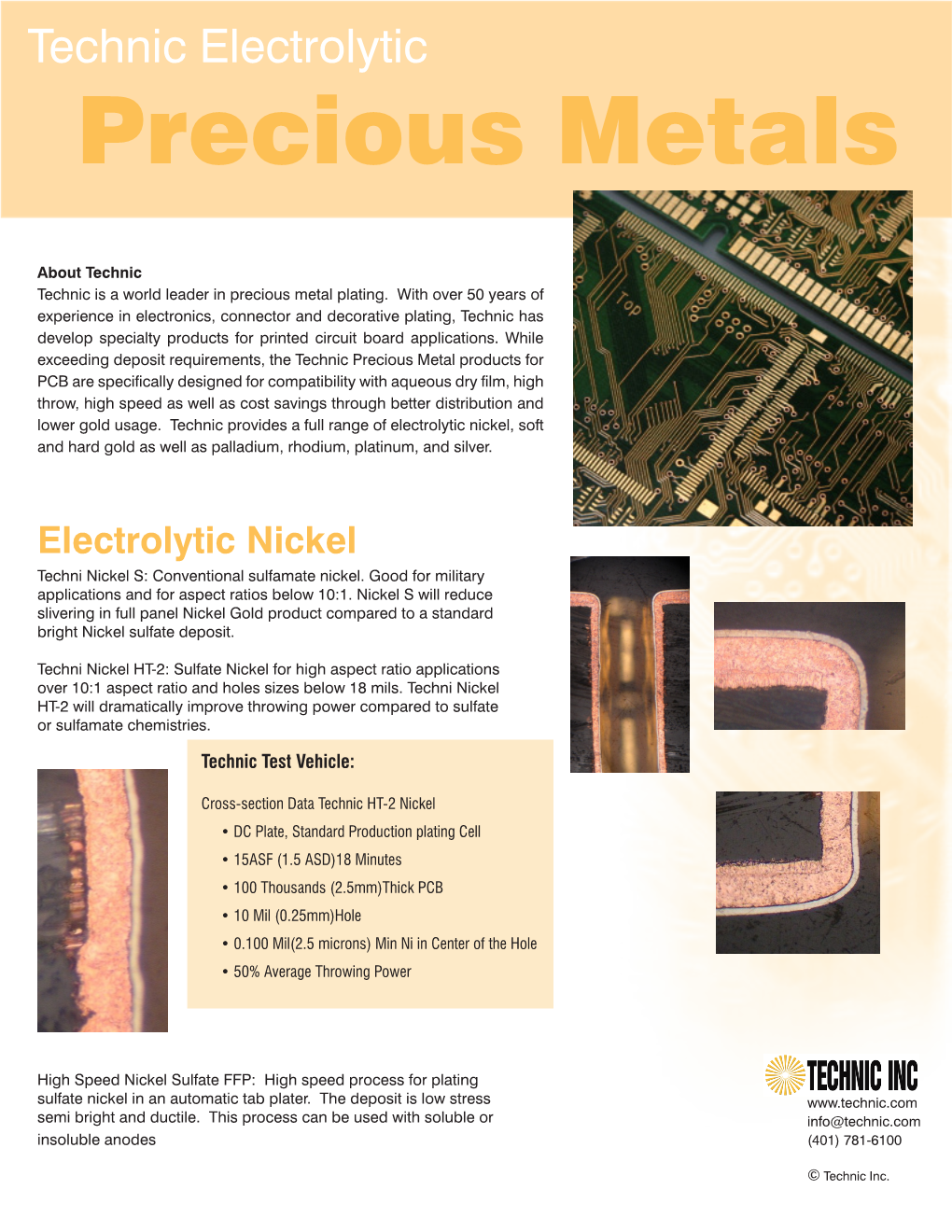 Technic Electrolytic Precious Metals