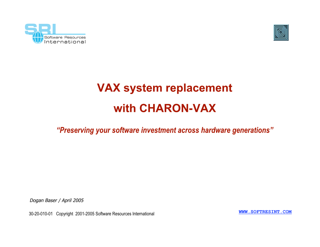 VAX System Replacement with CHARON-VAX