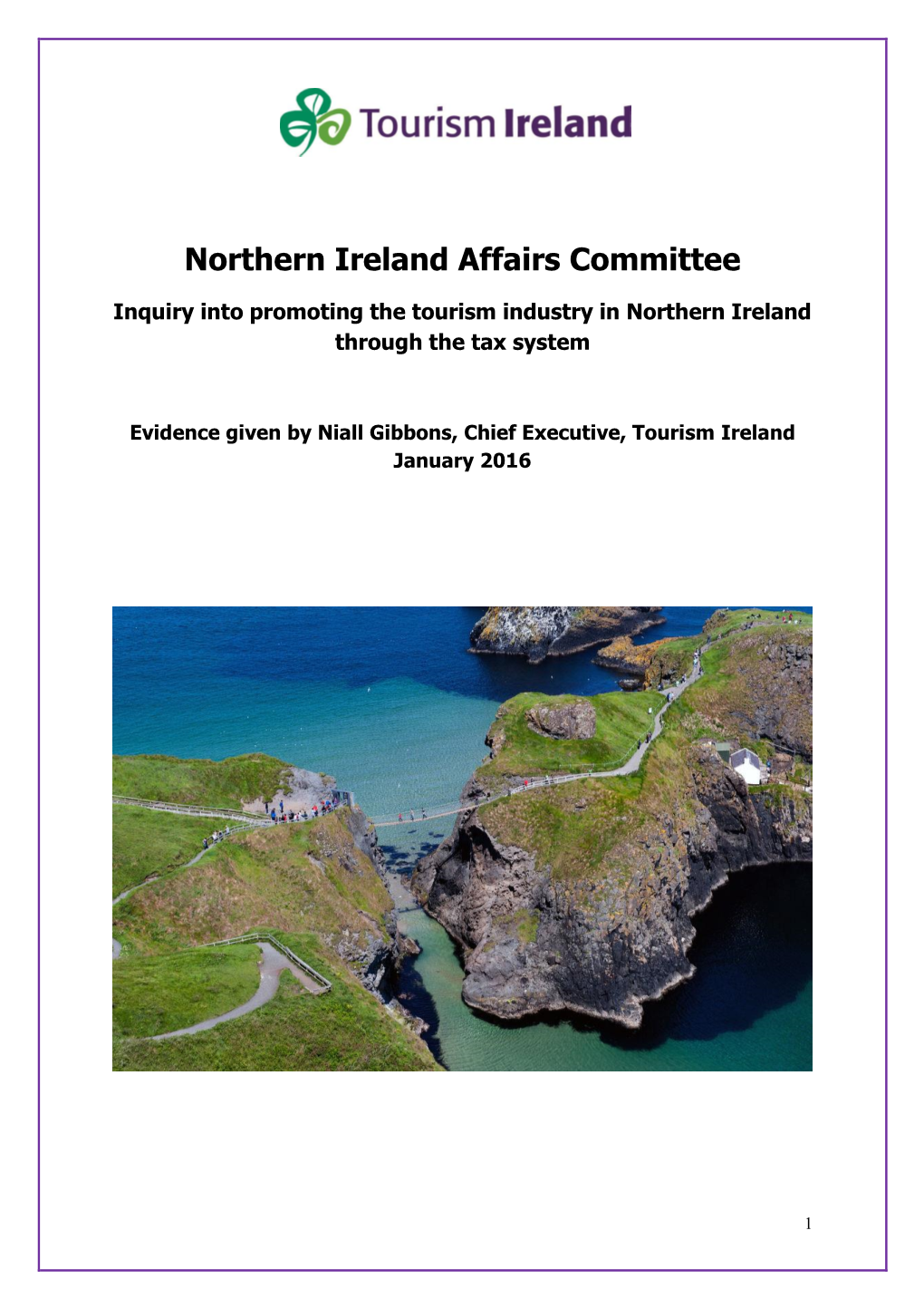 Statement to Northern Ireland Affairs Committee