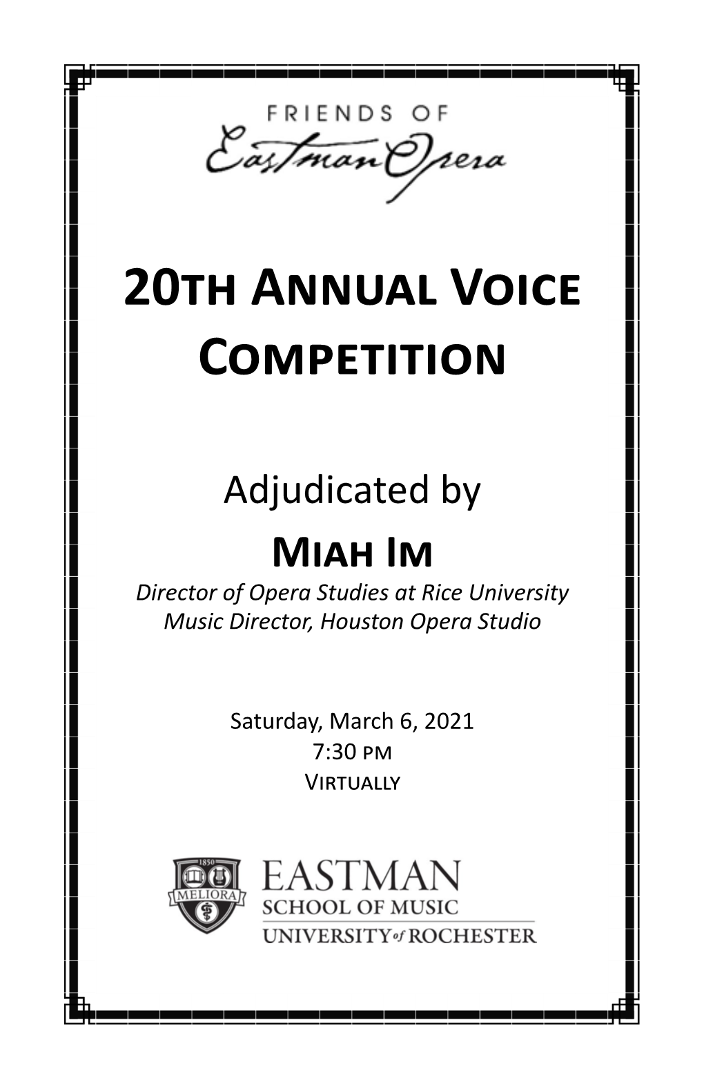 20Th Annual Voice Competition