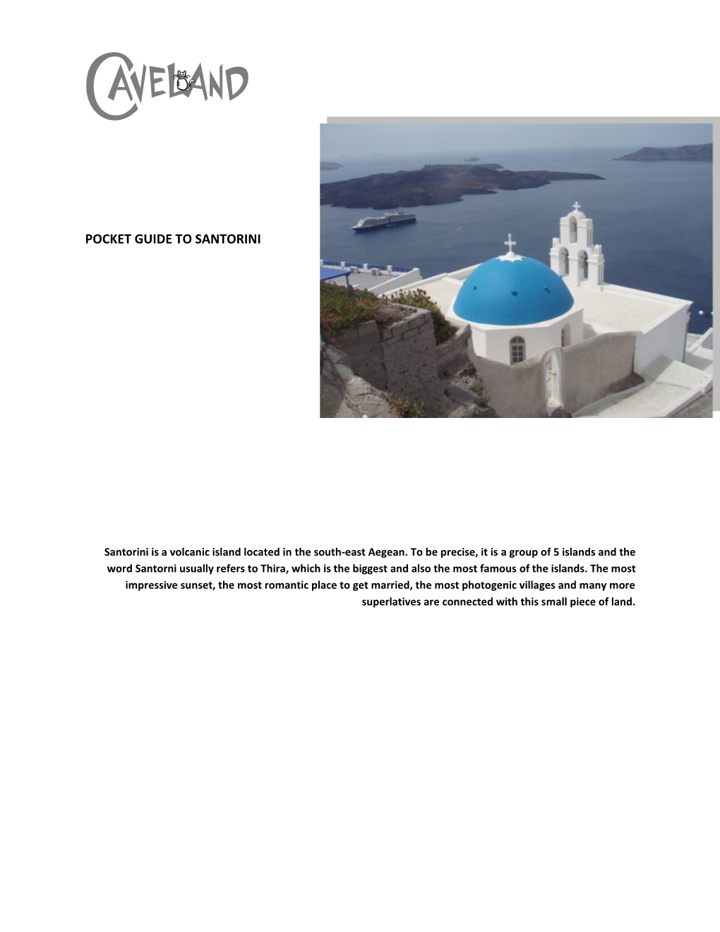 Pocket Guide to Santorini