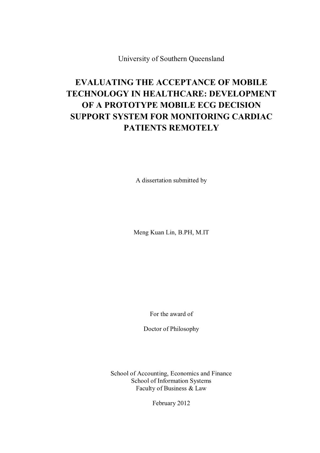 Evaluating the Acceptance of Mobile Technology in Healthcare: Development of a Prototype Mobile Ecg Decision Support System for Monitoring Cardiac Patients Remotely