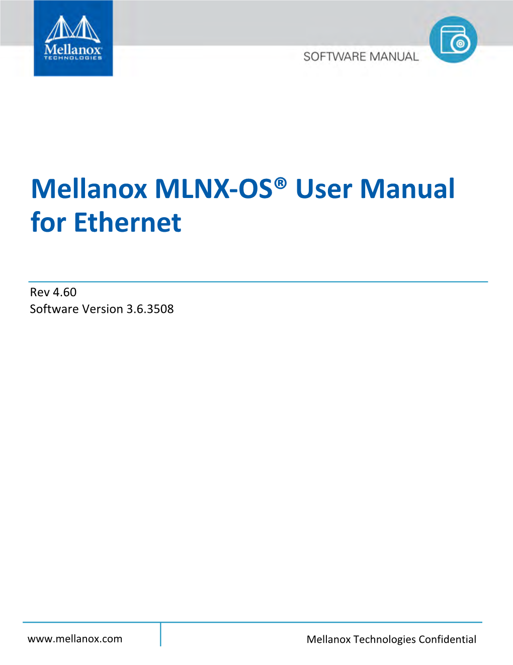 Mellanox MLNX-OS® User Manual for Ethernet