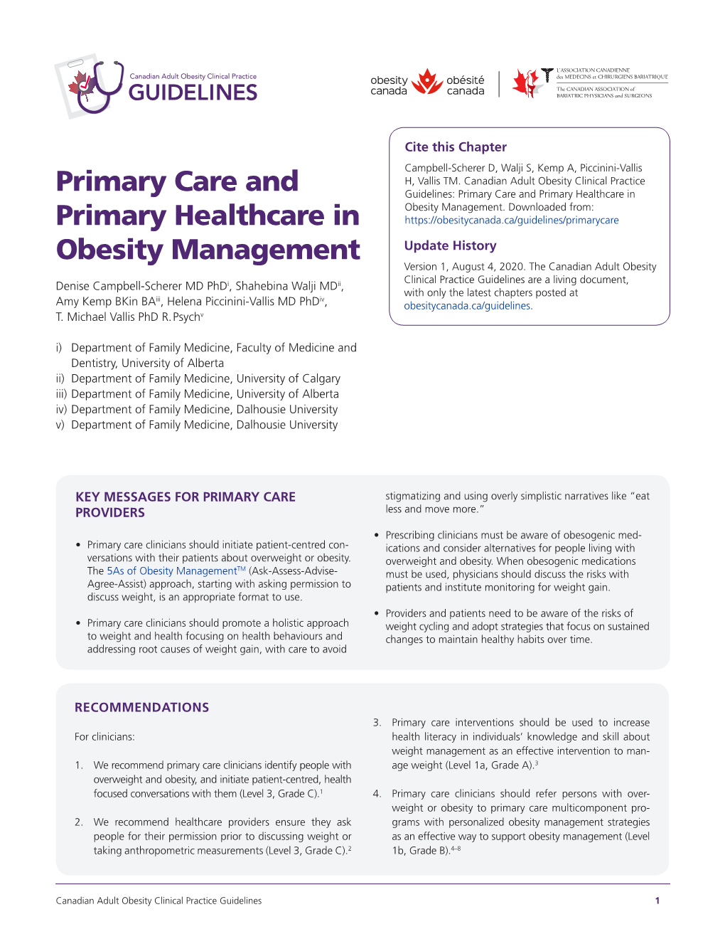 Primary Care and Primary Healthcare in Obesity Management