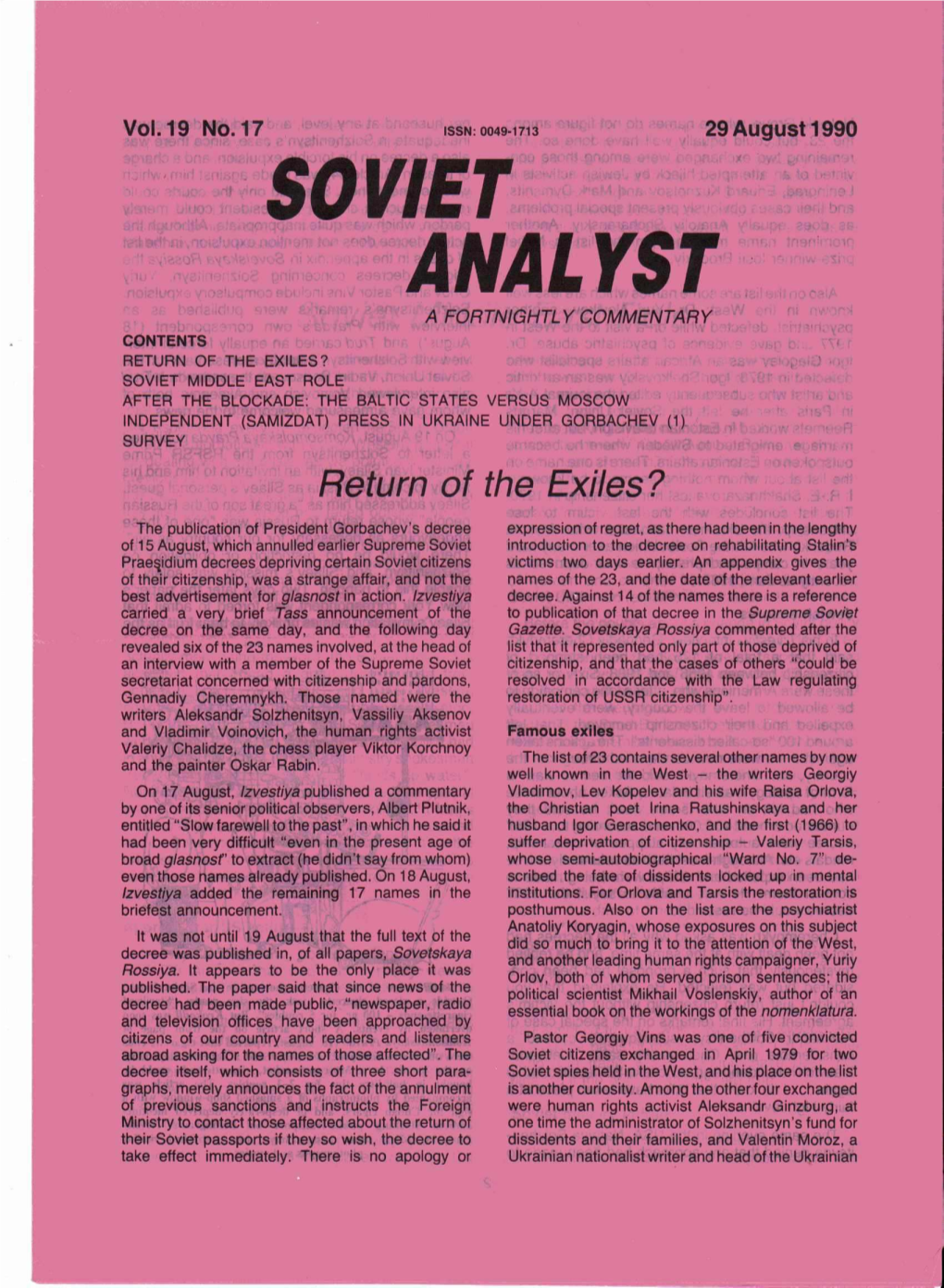 Soviet 'Analyst
