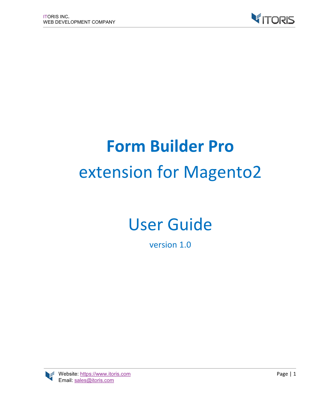Form Builder Pro for Magento 2.X User Guide