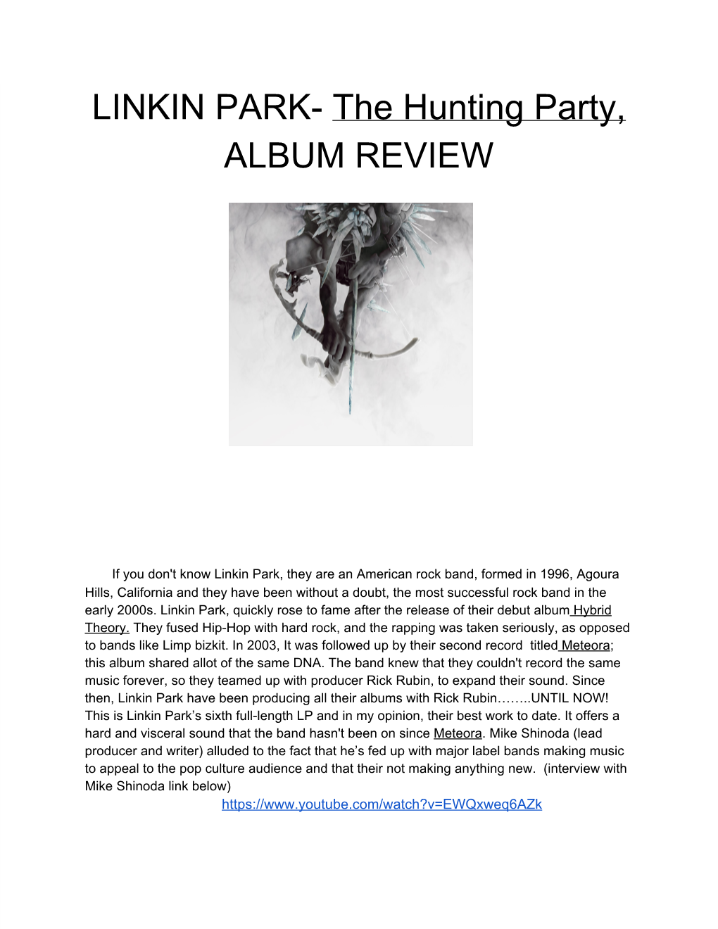 LINKIN PARK ​The Hunting Party, ALBUM REVIEW