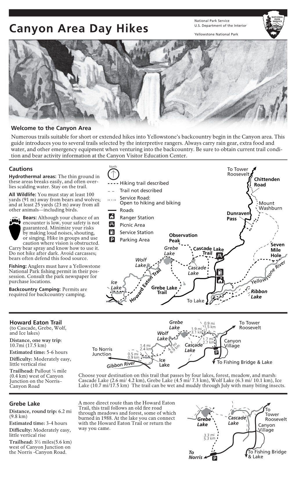 Canyon Area Day Hikes Yellowstone National Park