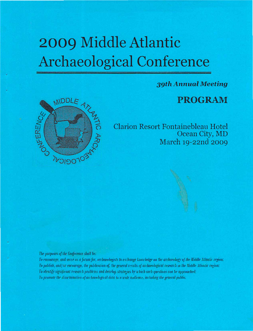 2009 Middle Atlantic Archaeological Conference