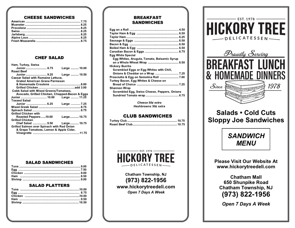 Download Printable Menu with Pricing