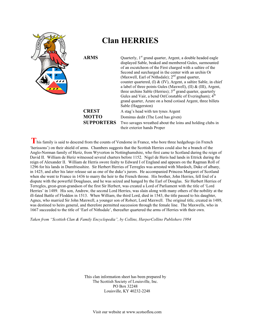 Clan HERRIES