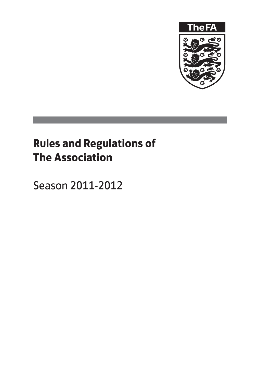 FA Handbook 2011-12