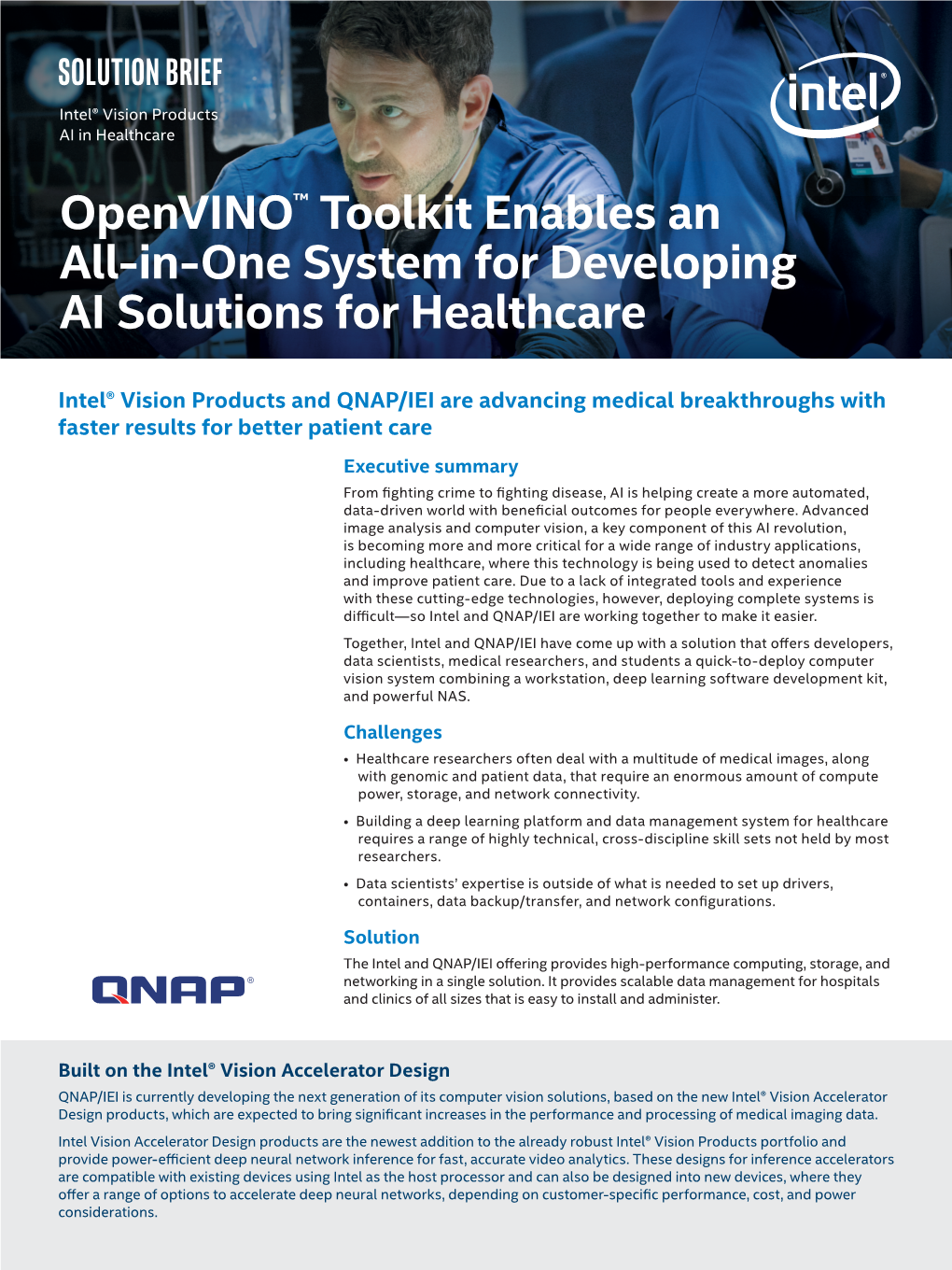 Openvino™ Toolkit Enables an All-In-One System for Developing AI Solutions for Healthcare