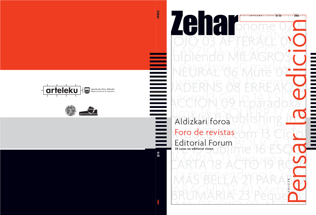 Zehar 47.Portada Con Lomo.Final