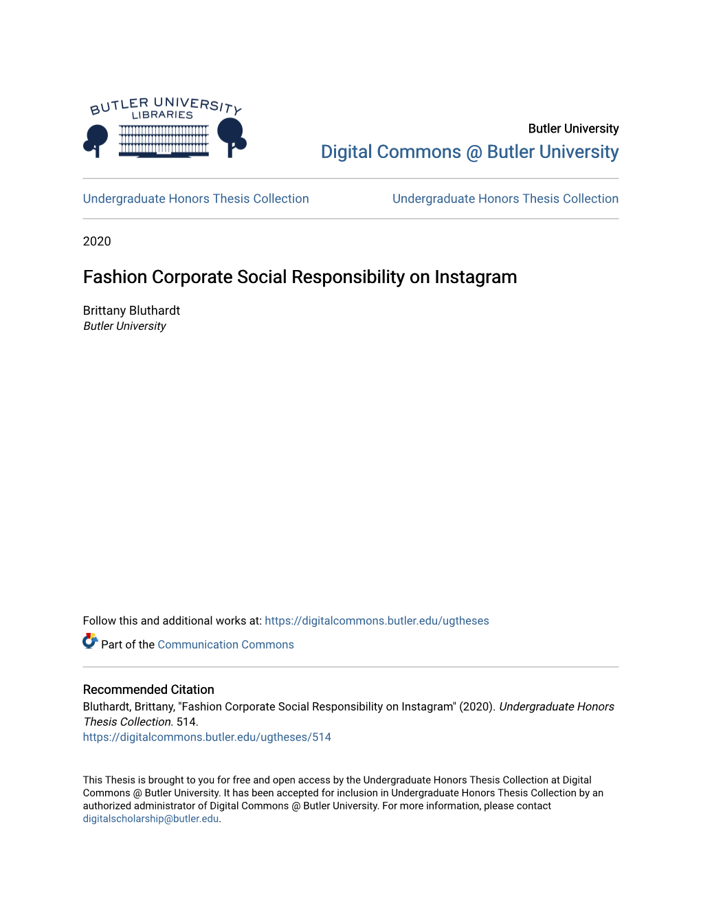 Fashion Corporate Social Responsibility on Instagram