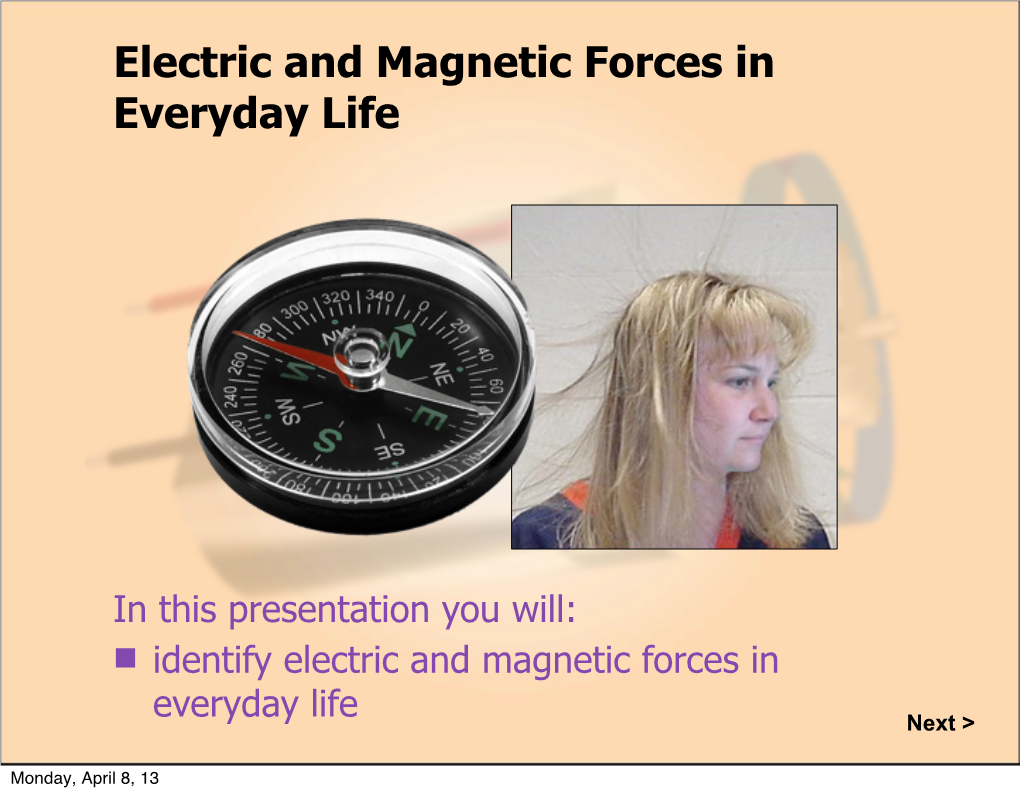 Electric and Magnetic Forces in Everyday Life