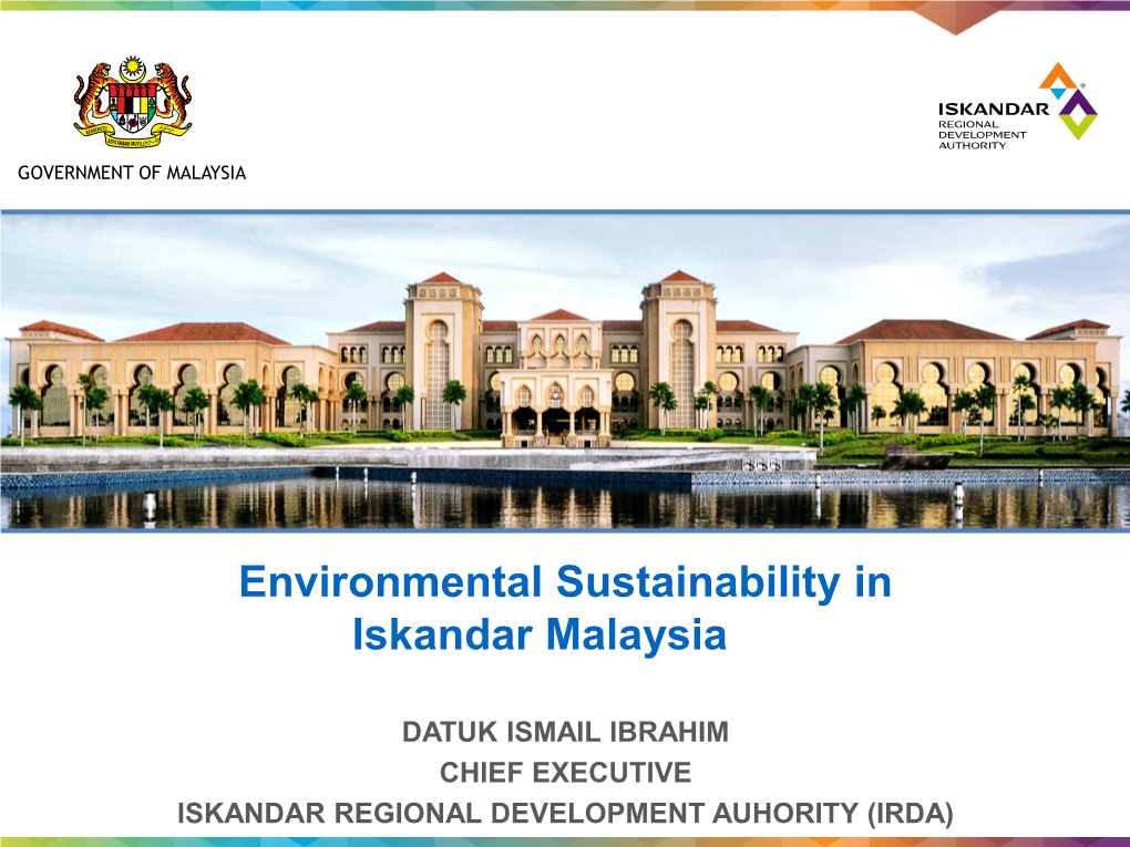 Environmental Sustainability in Iskandar Malaysia