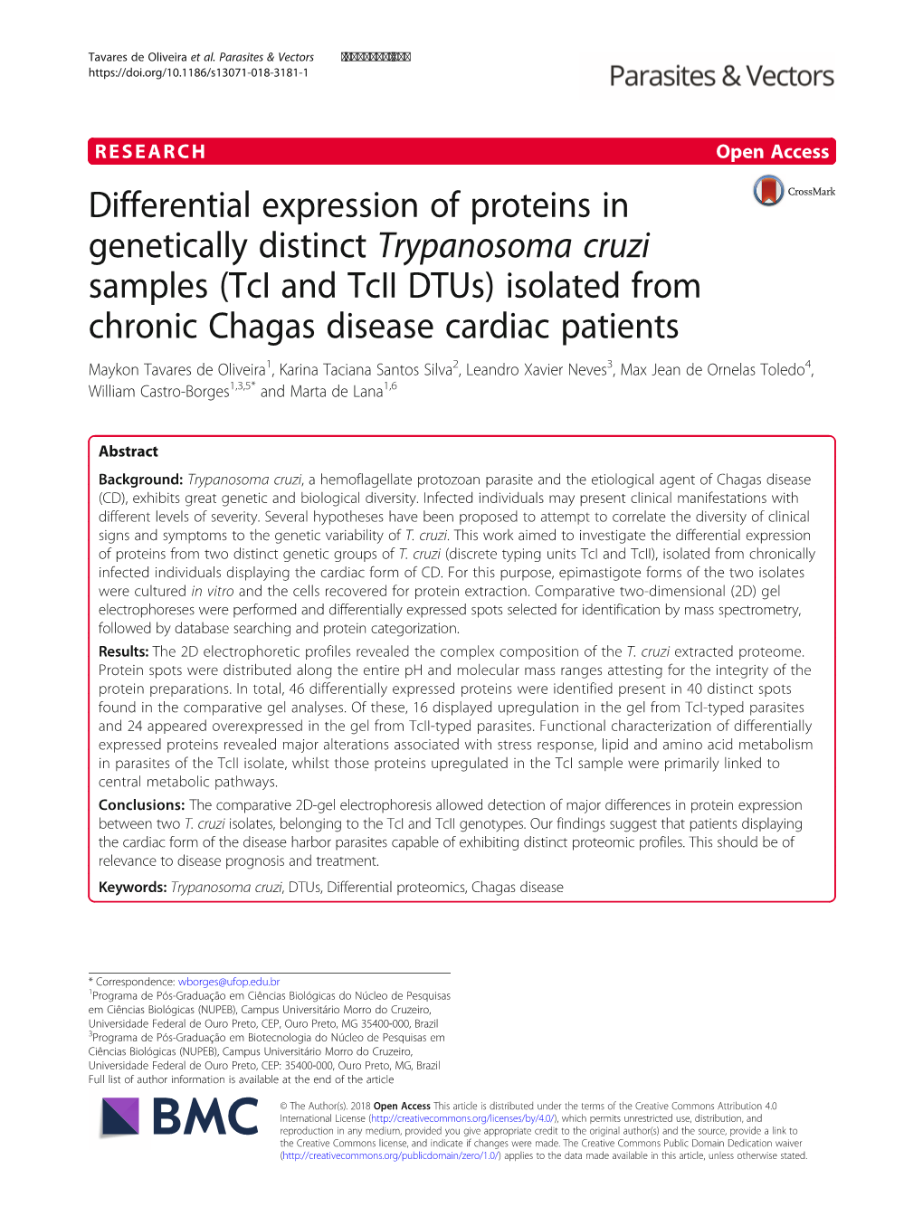 Differential Expression of Proteins in Genetically