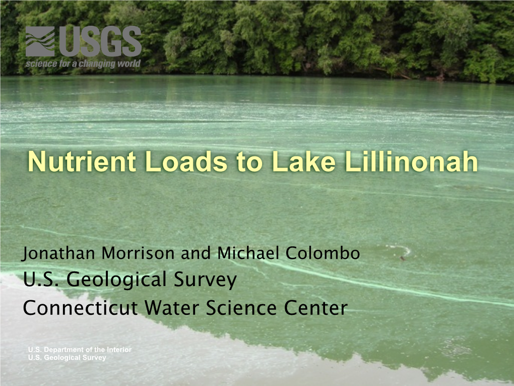 Nutrient Loads to Lake Lillinonah