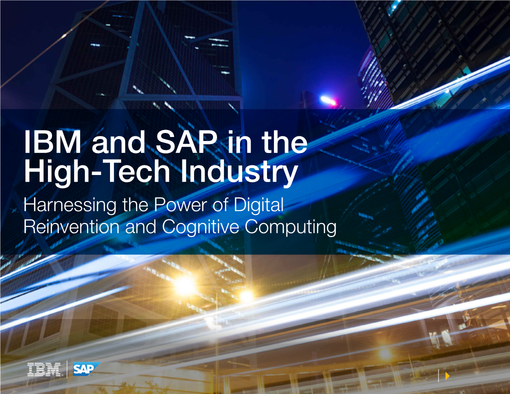 IBM and SAP in the High-Tech Industry Harnessing the Power of Digital Reinvention and Cognitive Computing