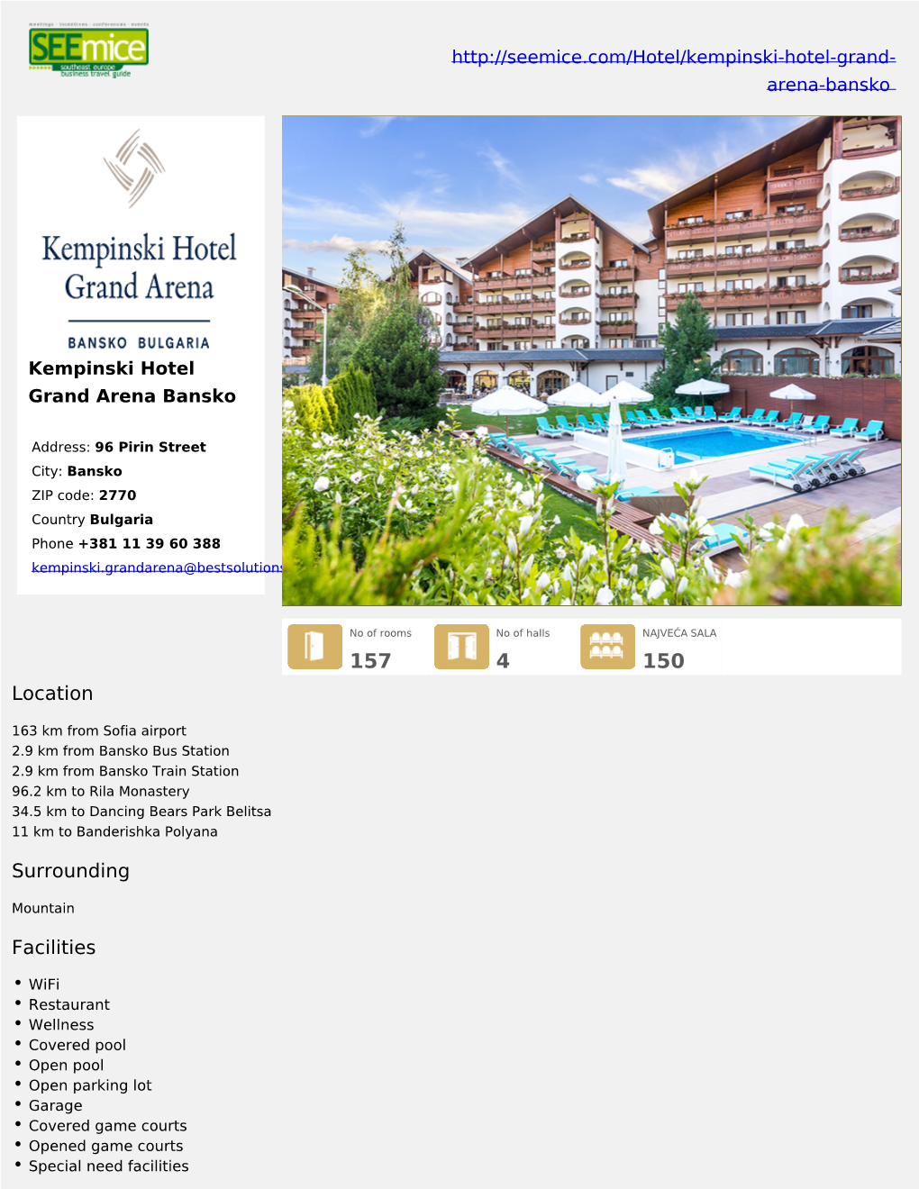 Kempinski Hotel Grand Arena Bansko