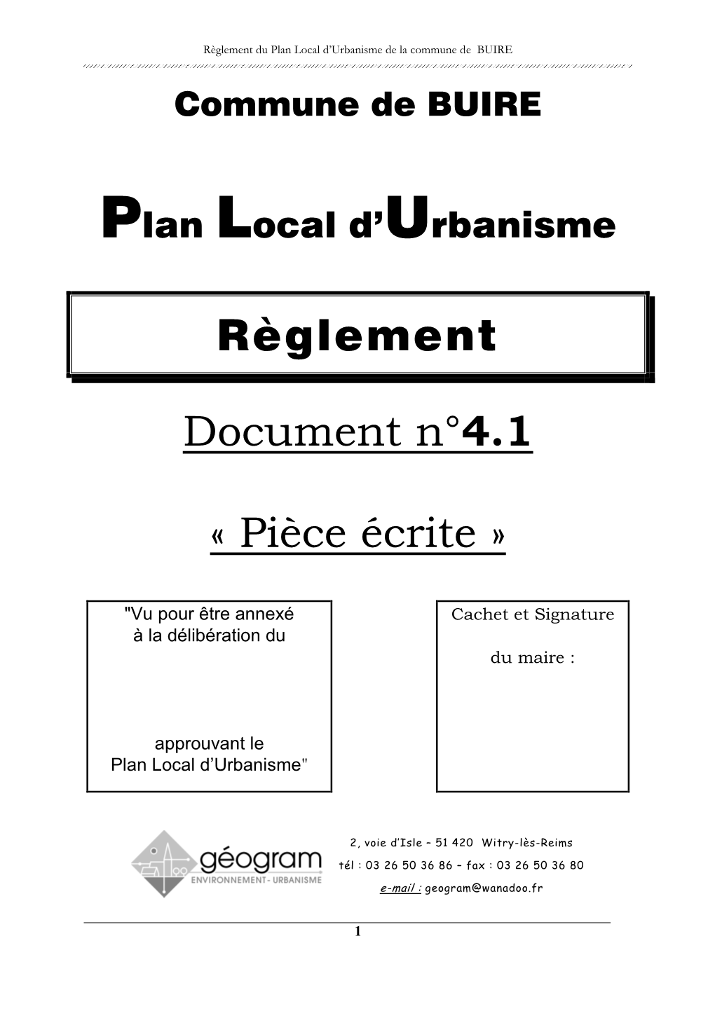 4-Réglement PLU BUIRE