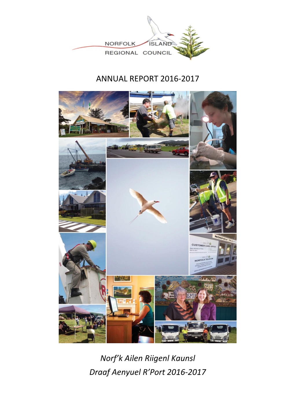 ANNUAL REPORT 2016-2017 Norf'k Ailen Riigenl Kaunsl Draaf Aenyuel