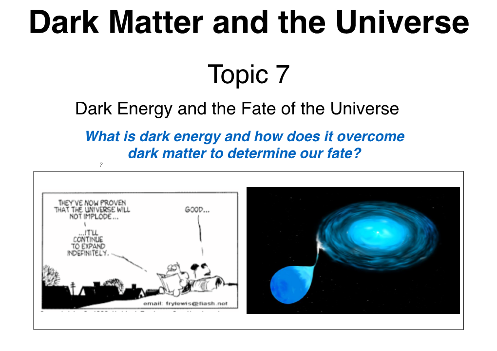 Dark Matter and the Universe