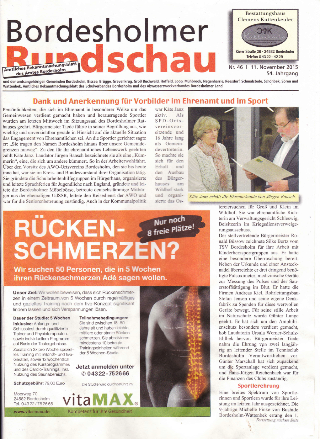 Bordesholmer Rundschau 11.11.15