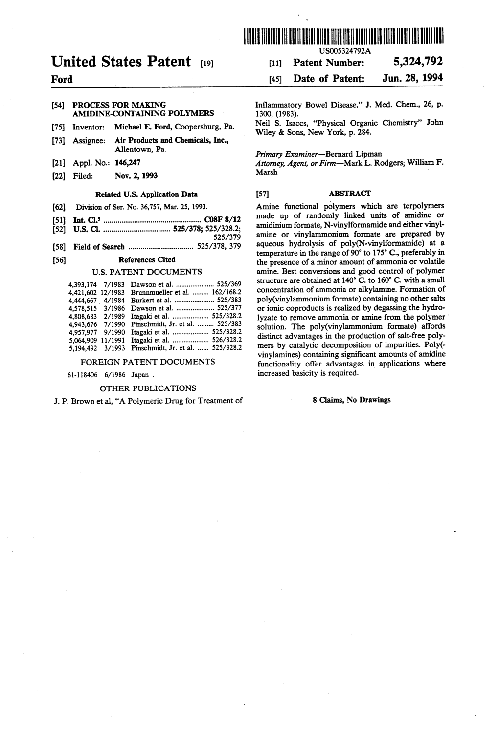 Process for Making Amidine-Containing Copolymers